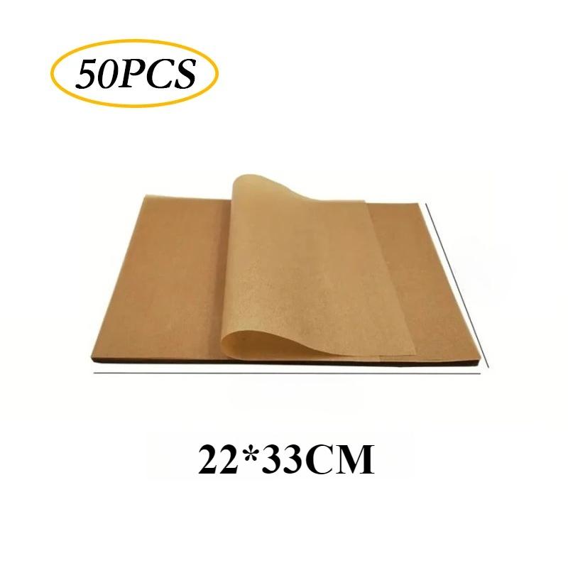 200/100/50Pcs Baking Paper Non-stick Oil Proof Parchment Paper Oven Grilling Mat Paper Food Wrapping Paper Baking Tool