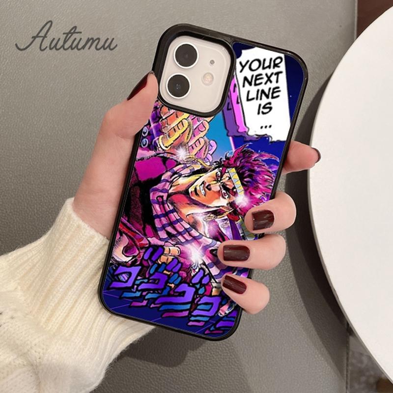 Etui na telefon Anime Jojo's Bizarre Adventure na iPhone'a 11 12 13 14 Pro Max mini X XR XS SE 2020 6S 7 8 Plus Samsung S21 S22