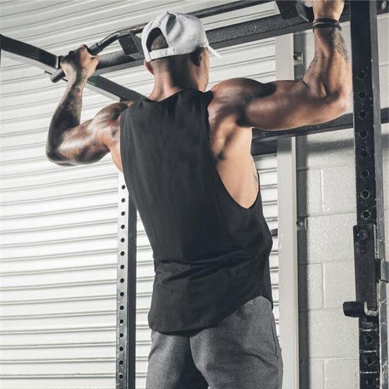 GYM ANIMAL Herren-Marken-Fitness-Muskel-Sport-Casual-Gym-Tanktop, modische Kleidung, Bodybuilding-Unterhemden, ärmelloses Lauf-Weste aus Baumwolle