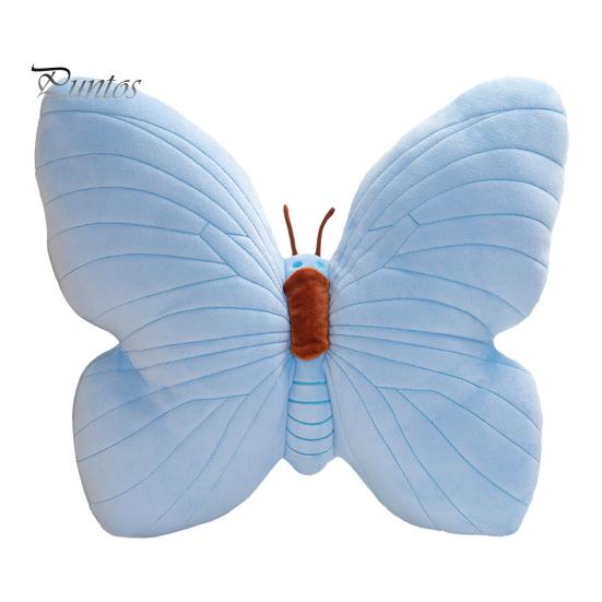 

Подушка-бабочка, эластичная, полностью наполняющая, детская, плюшевая игрушка, праздничный декор для дома, украшение для дивана, кровати, дивана, офиса, подушка для сна, подушка для сиденья автомобиля синий