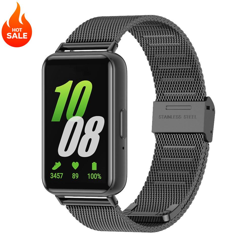 Metal Mesh Stainless Steel Strap for Samsung Galaxy Fit 3 Smartwatch Replacement Bracelet for Samsung Galaxy Fit 3 Watchband
