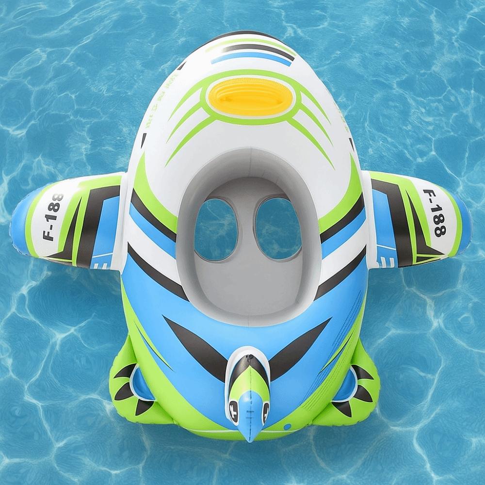 Inflatable Swimming Circle Aircraft Shape Boat Children's Swimming Ring  Water Play