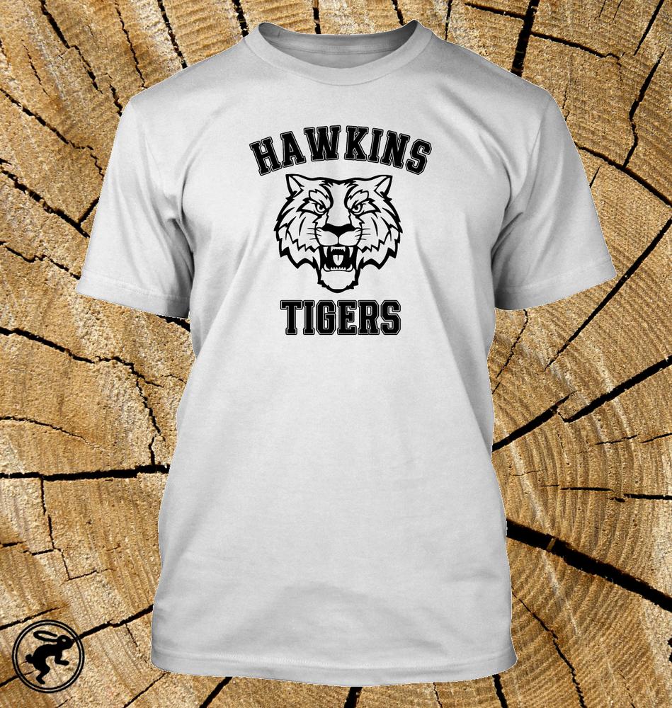 Stranger Things Hawkins Tigers T Shirt Tv Show Tee Available In 12 Shirt Colours
