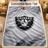 Flannel BlanketLas Vegas Raiders Custom Name Text Personalized Soft Warm Throw Blanket Home Decor Gift