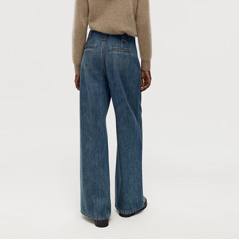 GOELIA Women's Plush-lined Loose Fit Winter Jeans