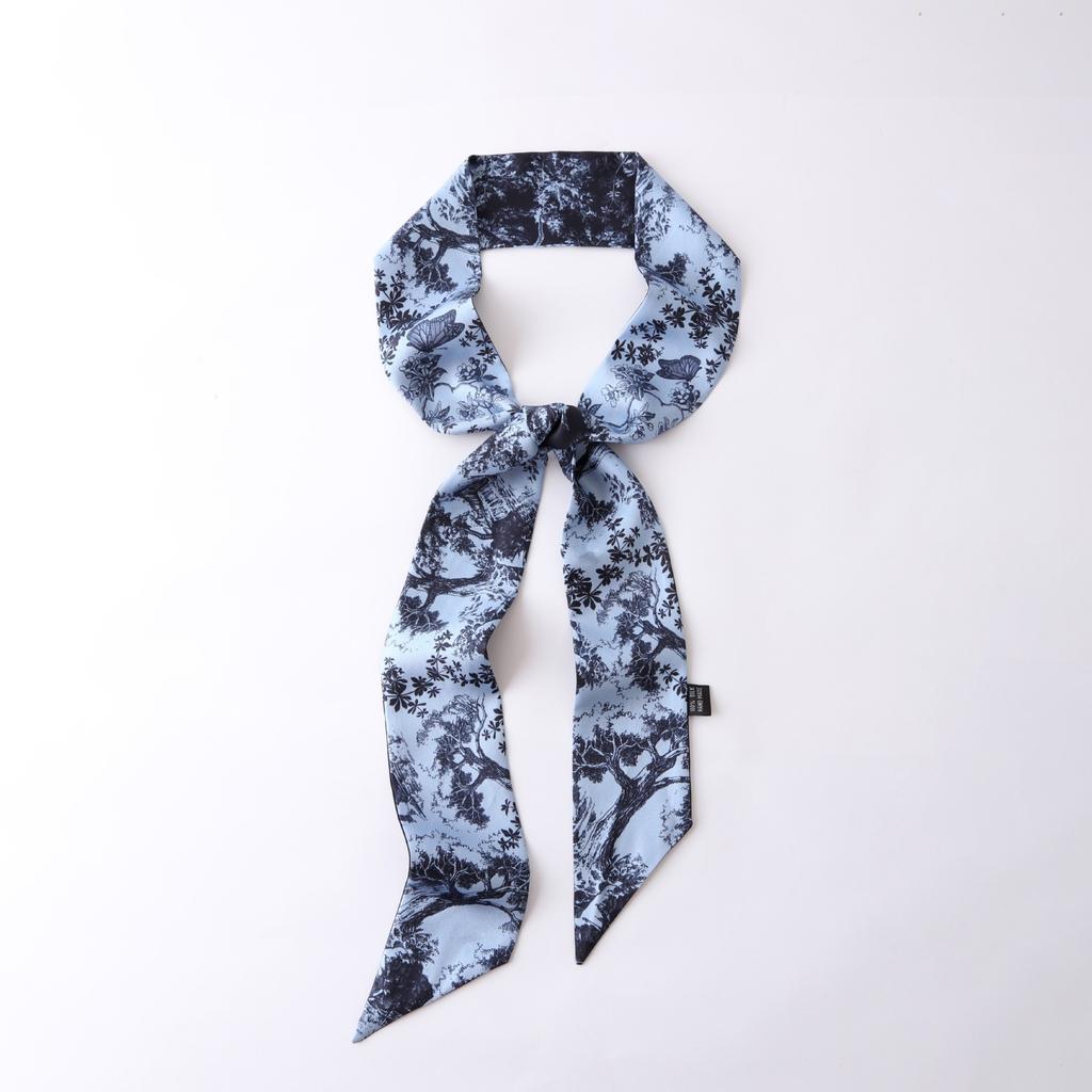 Lenço Skinny 100% Seda de Amora 6*125cm para Mulheres, Lenço Longo de Fita em Sarja de Seda, Lenço Fino para Pescoço e Laço de Cabelo, Cinto Versátil de Primavera Verão e Charme para Bolsa