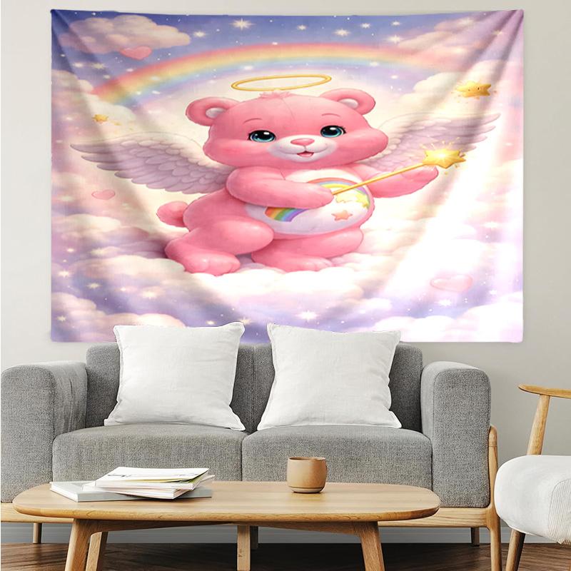 Love Bears Cozy Night Tapestry Hanging for Bedroom,Livingroom, Playroom,Decor Art Room Wall Tapestry Holiday and Birthday Gifts