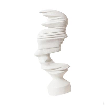 Abstract Resin Sculpture Human Face Design for Home and Business Decor