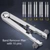 Watchband Opener Wristband Remover Plier V-Shaped Adjuster Pliers Watch Strap Disassembly Assembly Aluminum Alloy Repair Tool