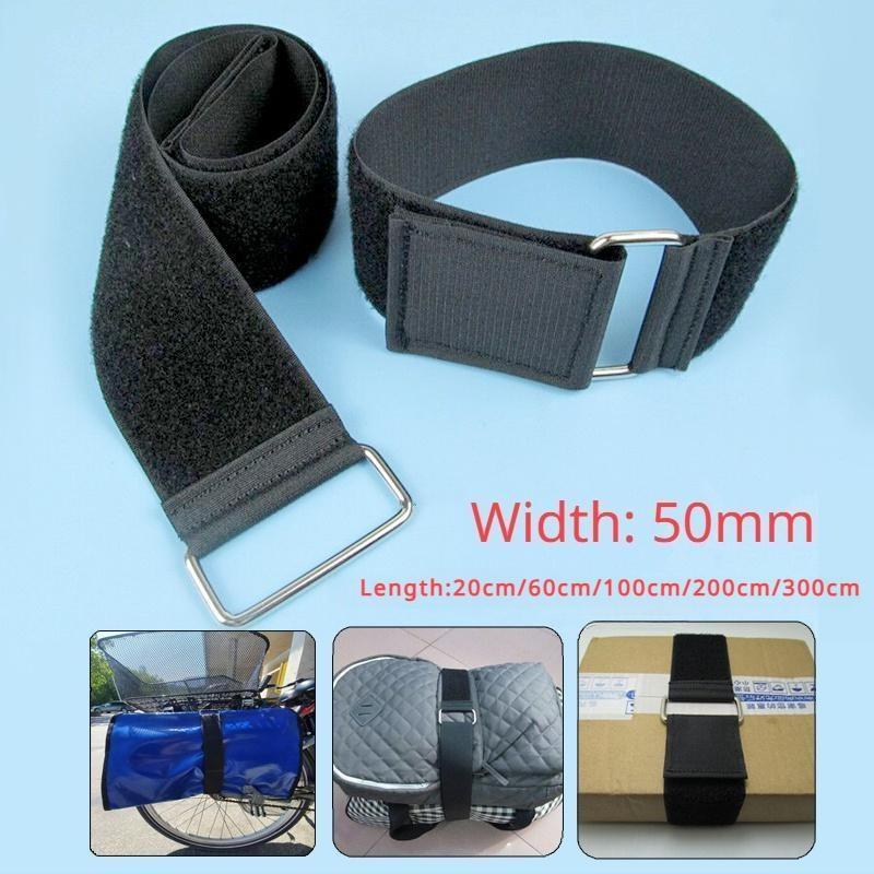 1pcs 50mm Width Velcro Nylon Cargo Straps Luggage Straps Motorcycle Car Outdoor Camping Bags Straps Travel Accessories