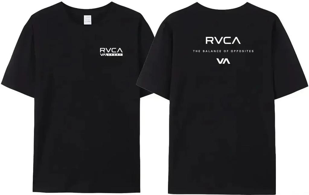 Summer Trendy Brand RVCA T-shirt Men's Women's Plus Size Loose Short-sleeved Fashion Design Tee Streetwear Fashion Top