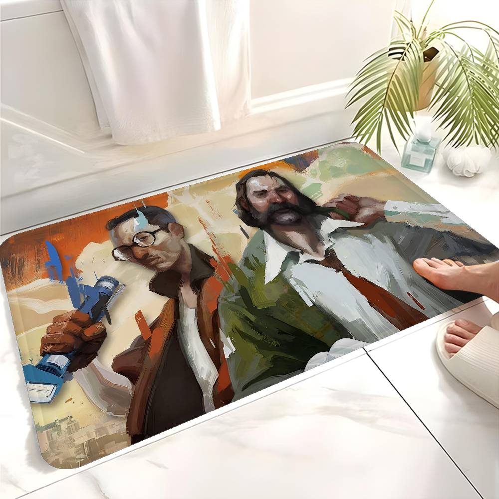 D-Disco Elysium Hot Video Game Door Mat Washable Non-Slip Living Room Sofa Chairs Area Mat Kitchen Doormat Area Rug