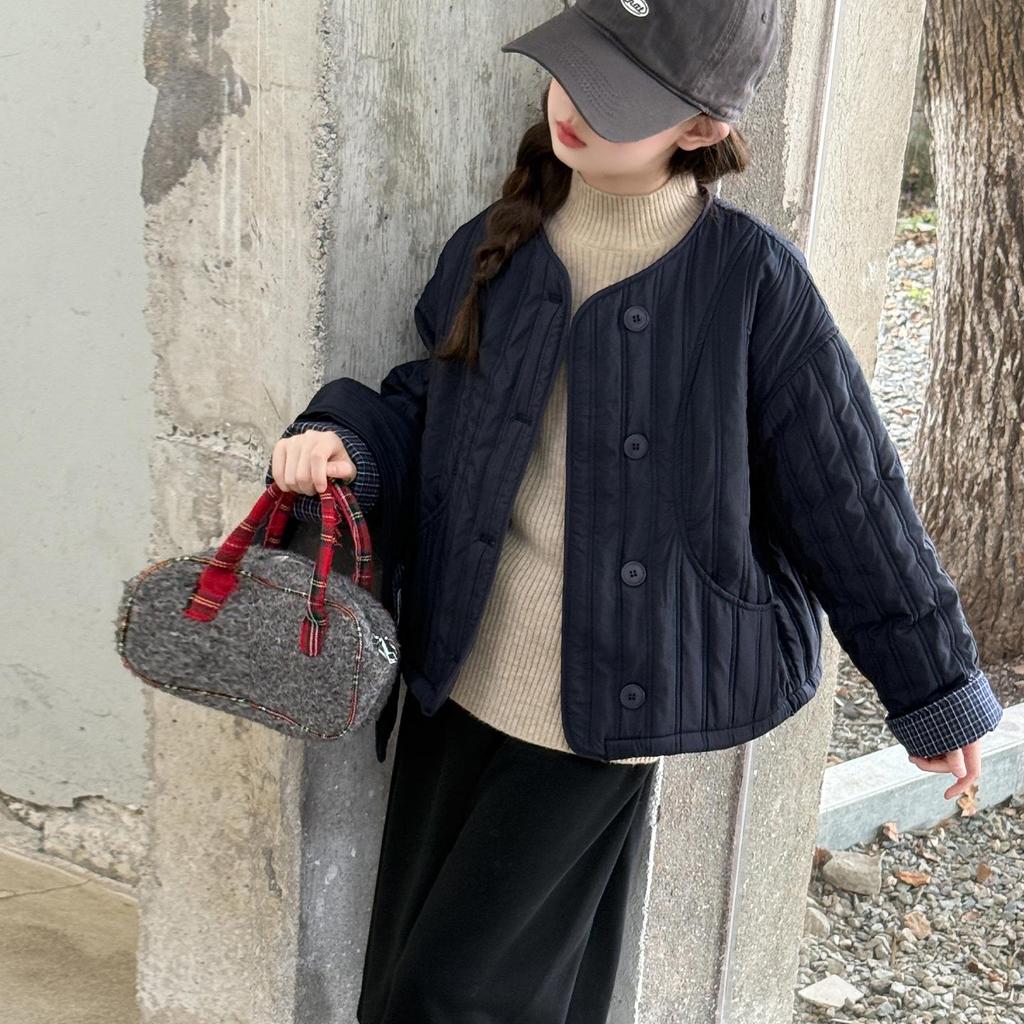 2025 Kinder Stilvolle Warme Baumwolljacke für Mädchen - Herbst-/Winterbekleidung