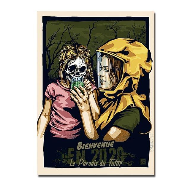 

Уличные граффити Постеры и принты Известные художники Работы RNST Картина на холсте Маскированная крутая девушка и мальчик Настенная картина Комната Домашний декор 21x30cm No Framed