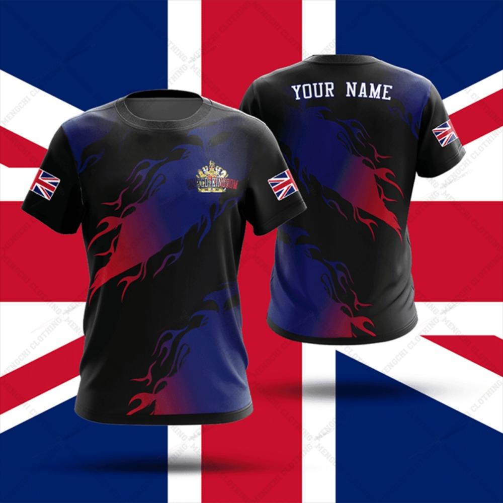 Customize England Football Tees Summer Cool Sportswear For Men Oversized Loose Jersey O-neck Short Sleeve T-shirts Daily Tops