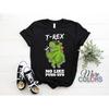Funny T Rex No Like Push Ups Gym Shirt Workout Fitness Humor  for Bodybuilder Cross Trainer Christmas Birthday Vintage Washed