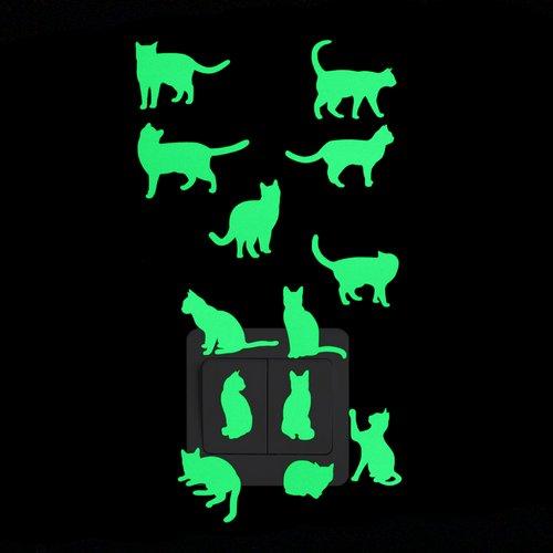 Switch Decoration Luminous Stickers Kids Room Wall Laptop Fridge Desk Car Home Decor Vinyl Decal Car/Fairy/Moon Stars/Bulb/Dog..