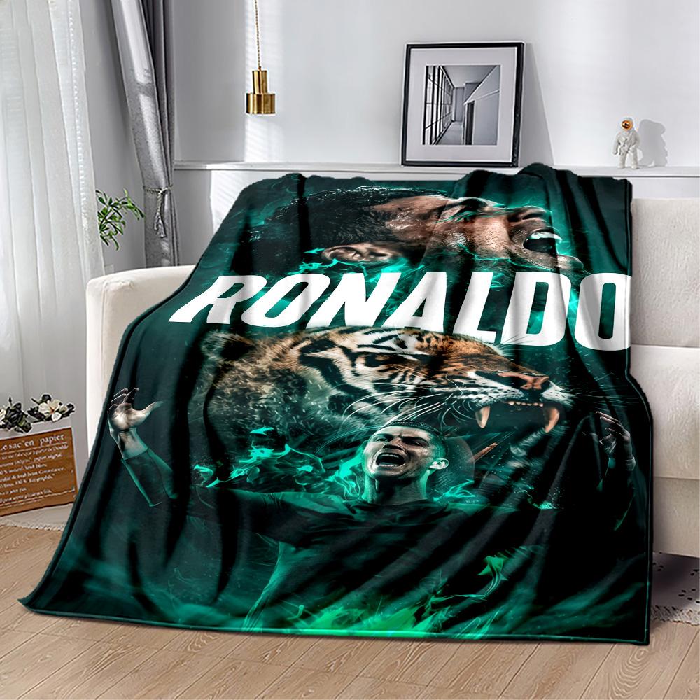 Ronaldo's Powerful Cristiano Celebration Blanket Durable Comfort Perfect for Bed Office Picnics Four Seasons Universal Modern