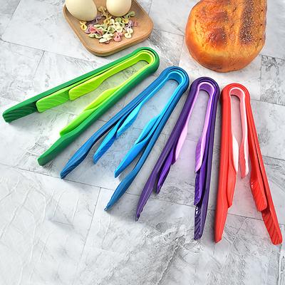 3Pcs/set Non-Slip Food Tong Food Grade Plastic Bread Tongs Salad Serving Tongs Kitchen Cooking Clip Clamp Bbq Tools Accessories
