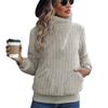 Autumn Winter Women's Round Neck Long Sleeve Pullover Zipper Casual Plush Sweater Comfortable High Quality Unique Beautiful and Most Striking Clothes