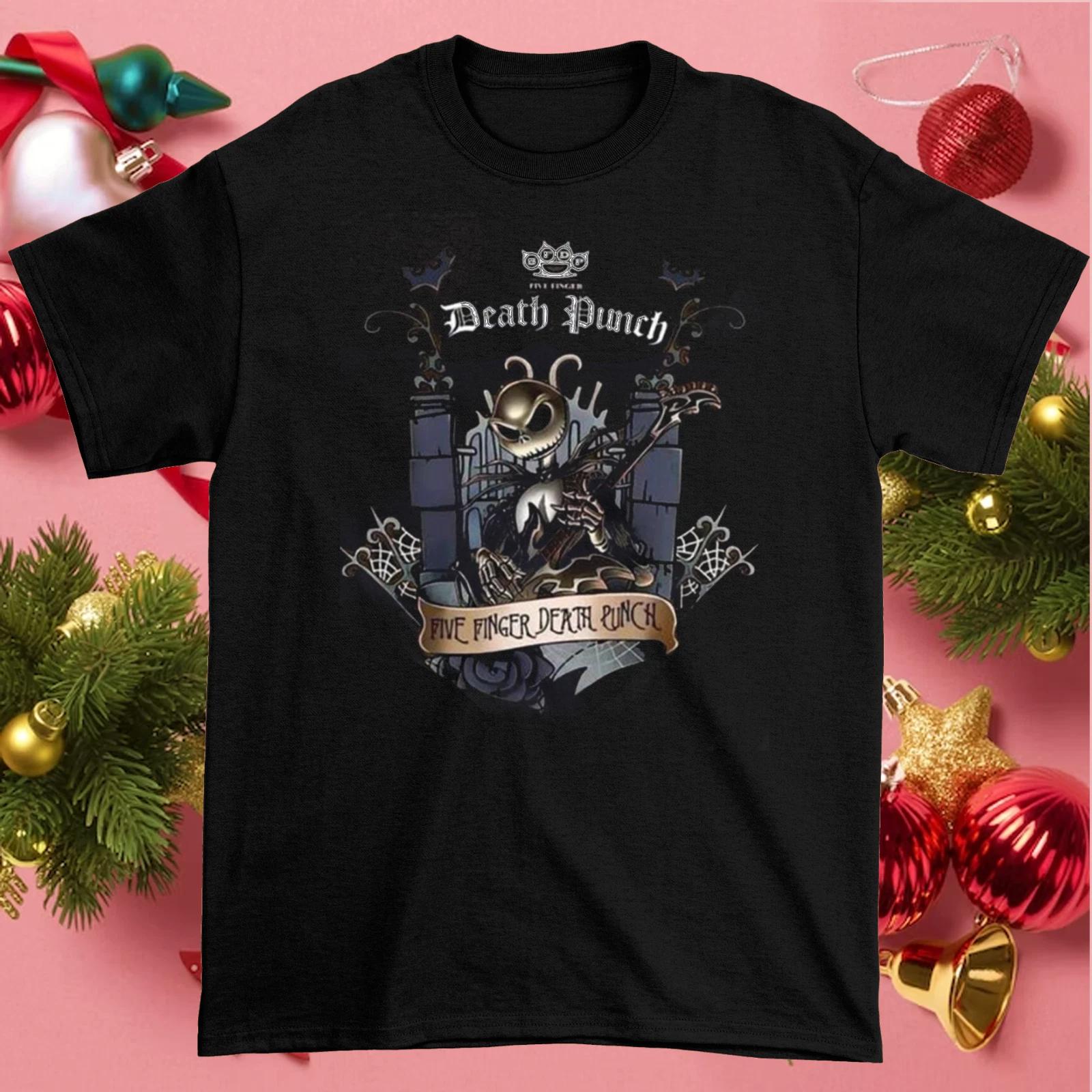 Five Finger Death Punch With Jack Skellington Halloween S-234XL shirt B1052 XS