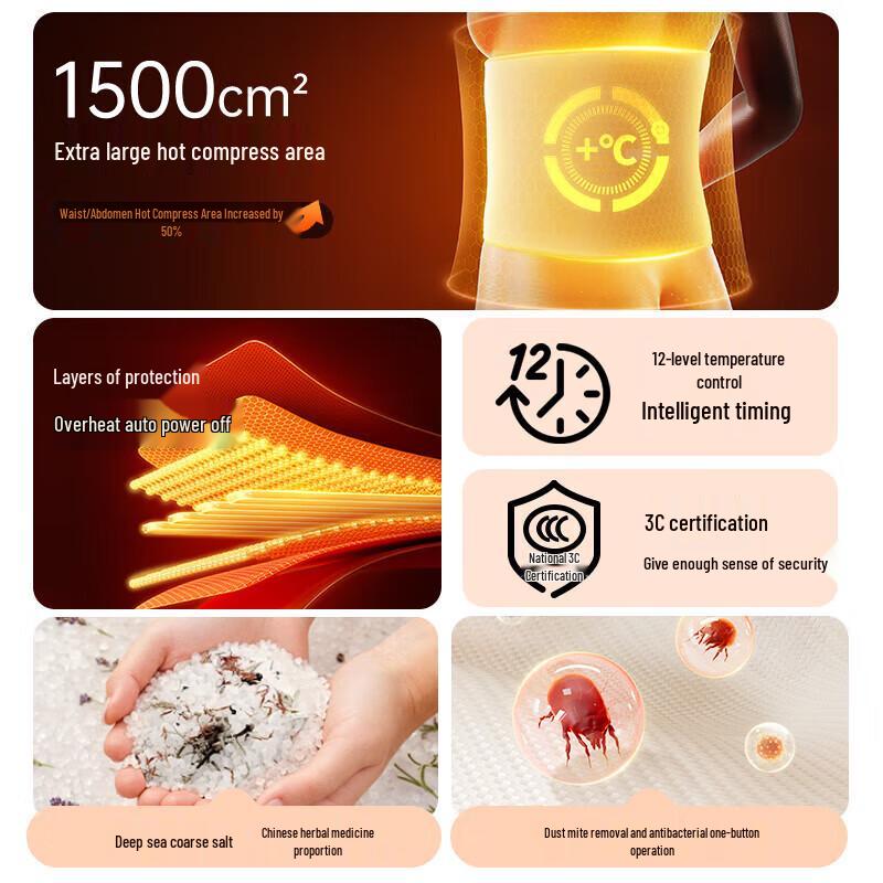 CLORIS Infrared Heating Pad with Moxibustion Salt Bag