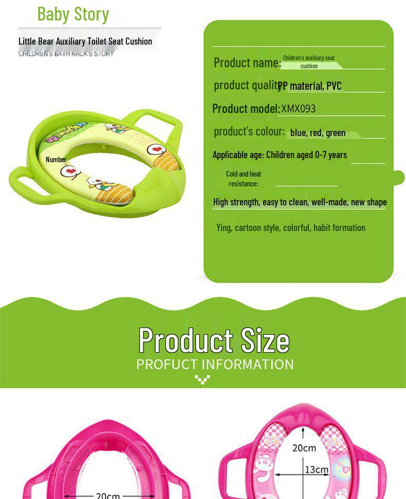 Kids' Soft Toilet Seat for Home Use - Enlarged Comfort for Boys, Girls, Infants, and Toddlers