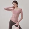 Youyou Women's Pleated Slim Fit Yoga Pilates Top