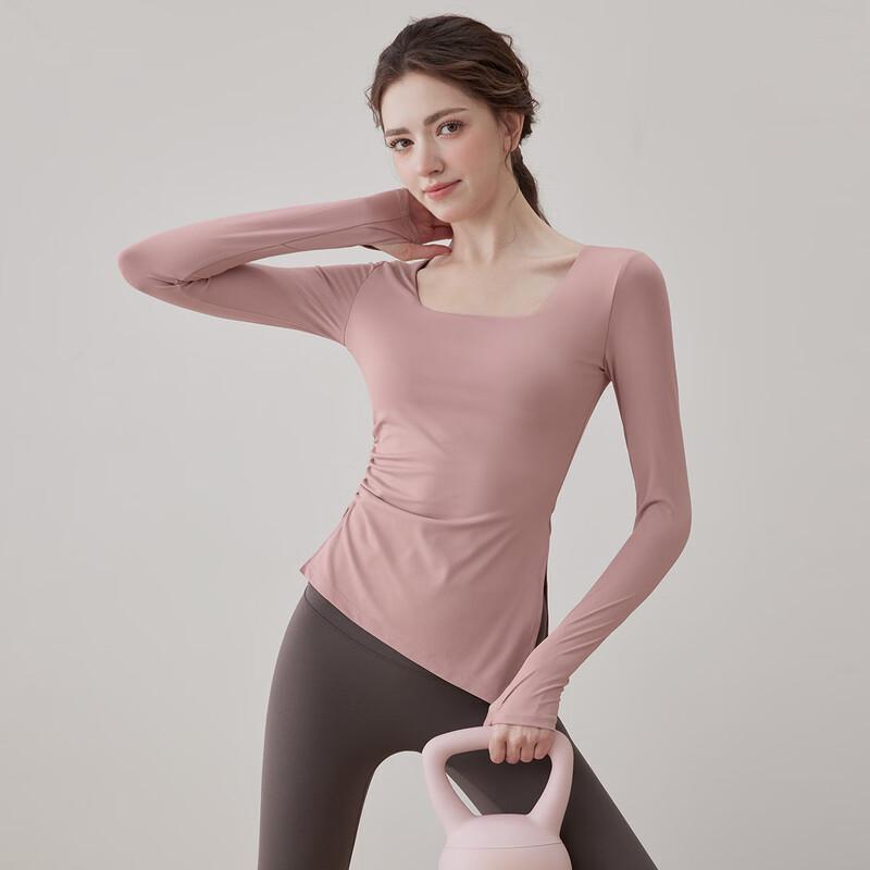 Youyou Women's Pleated Slim Fit Yoga Pilates Top