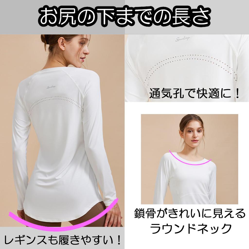 Letaya Yoga Long Covers Your Perfect for Strength Quick and Sports Tunic for Training and Running Size Top, Sleeves, Butt, Training, Drying,