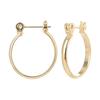 [HILLS] HRYS [Made In Japan 18K Gold Post] Ring Design Crossing Hoop Earrings