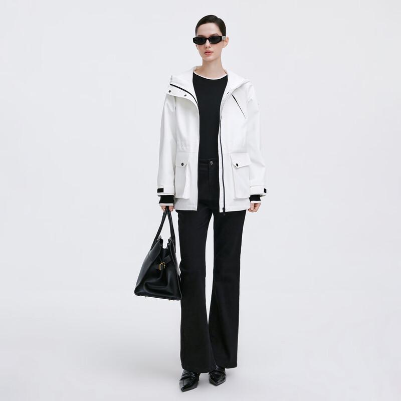GIOVANNI VALENTINO Women's Hooded Mid-Length Windbreaker