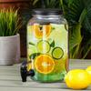 Glass Beverage Dispenser Jar with Tap 3.2L
