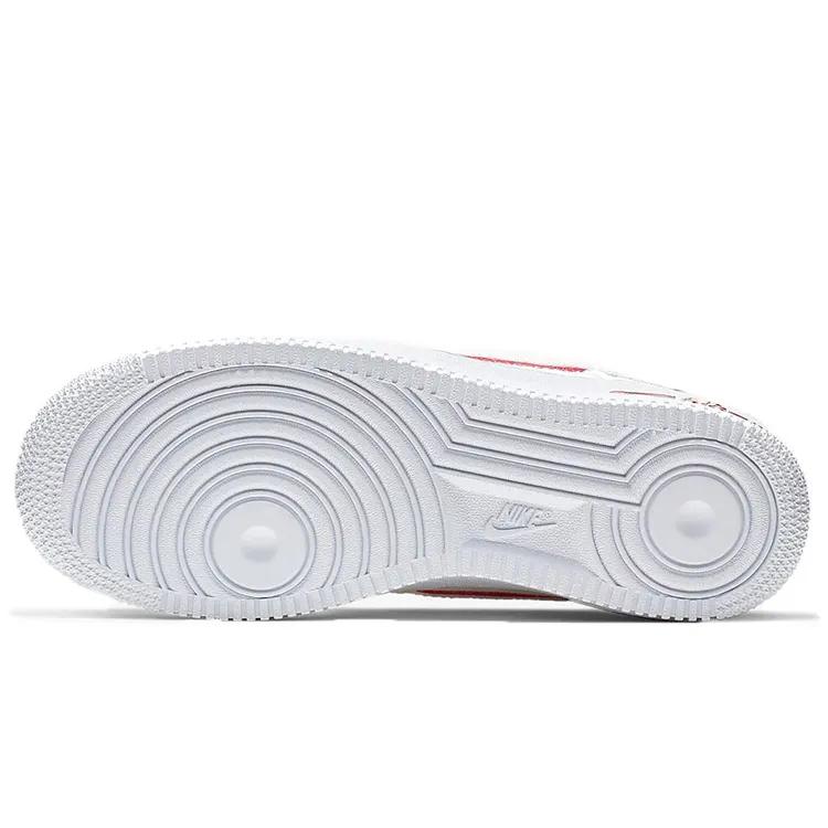 Nike Air Force 1 Low Lux White Red Women's (Unisex) Skate Shoes 898889 101
