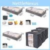 Transparante Opbergbox onder het Bed, Opvouwbare Katoenen Dekbedtas, Kleding Opbergtas, Huishoudelijke Garderobe Kledingopslag Stofdichte Sorteertas