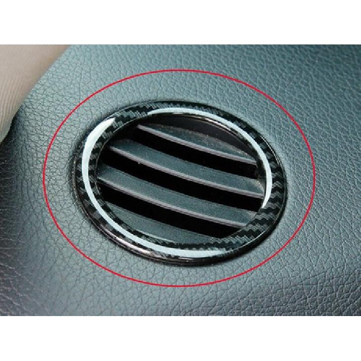 For Benz E-Class 2009-15 Steel Carbon Fiber Dashboard Air Outlet Vent Frame Trim