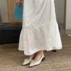 Summer Women's Cover Toe Sandals Elegant Shallow Singbacks Mules Shoes Ladies Comfort Low Heel Dress Shoes