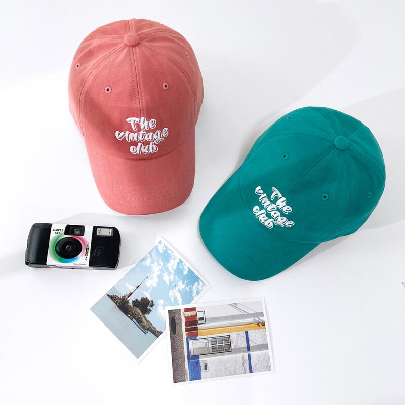 Litte Cotton Lettering Violet Hat Ball Cap Four Seasons Women Charcoal