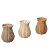 Handmade Plastic Rattan Flower Vase: Indoor Desktop Decor for Dry Flower Arrangements