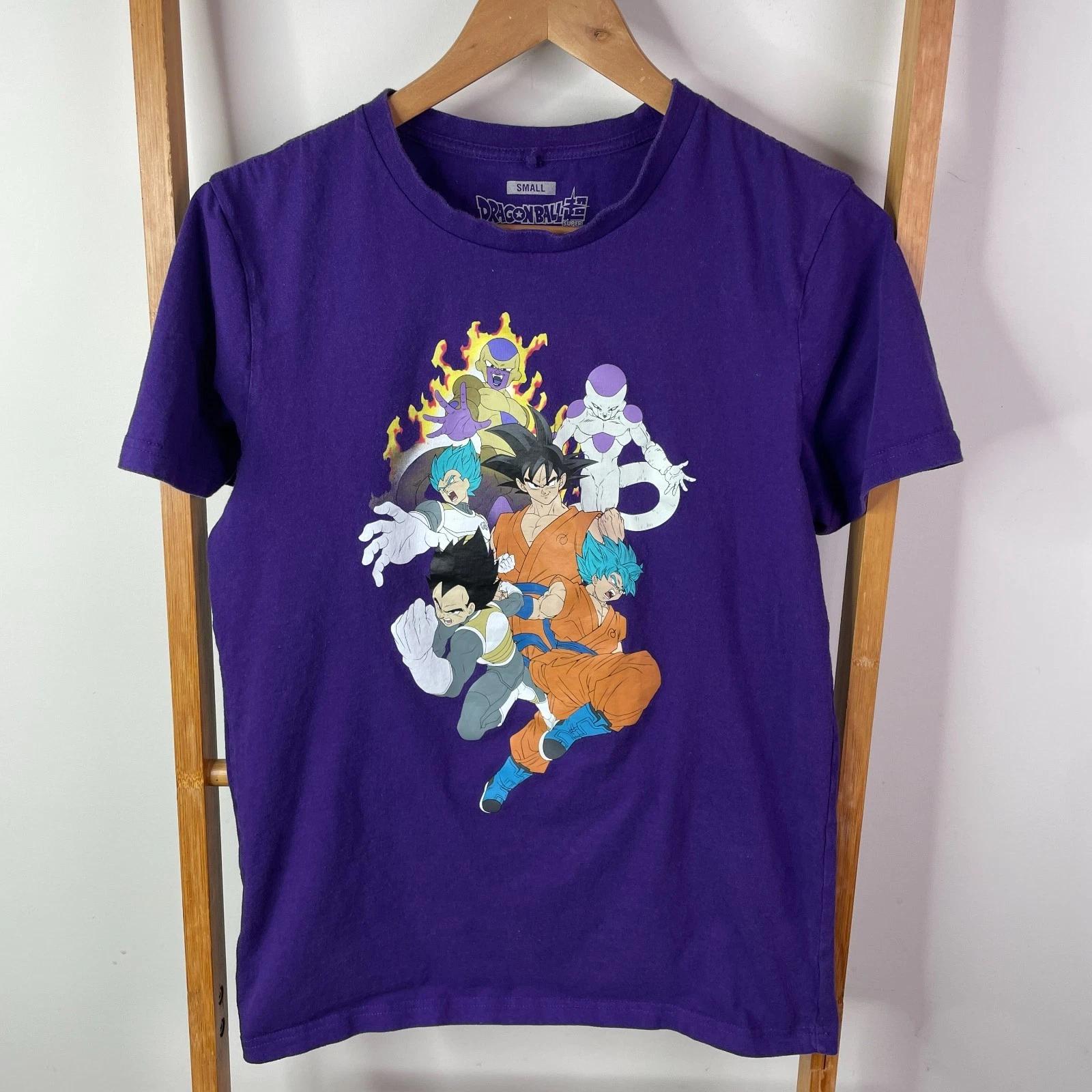 Dragon Ball Z Shirt Mens Small Purple Graphic Print Crew Neck Short Sleeve 2XL