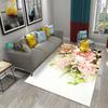 Colorful Rose Carpet Romantic Flower Mat Area Rugs Home Decor for Bathroom Entrance Non-Slip Floor Mat Living Room Bedroom Rugs