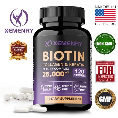Biotin, Collagen, and Keratin Beauty Capsules Support Healthy Hair, Skin, and Nails.