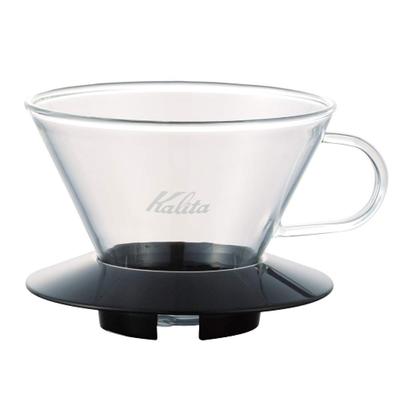 Kalita Coffee Dripper Wave Series, który pozwoli Ci cieszyć się procesem parzenia kawy Szklany dripper dla 2 do 4 osób Wykonany ze szkła Czarny Sprzęt do dripperów Do