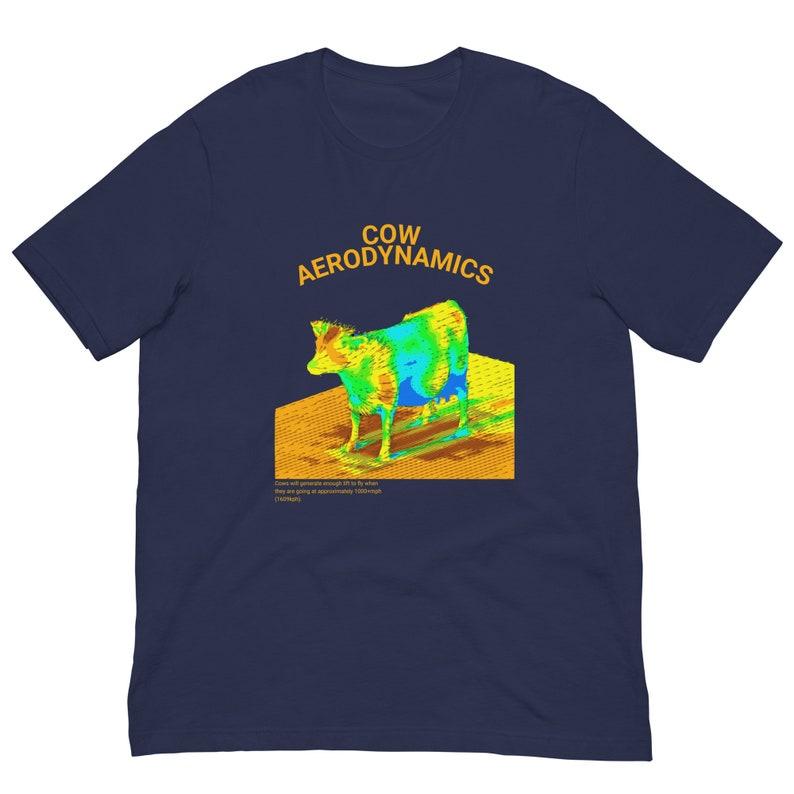 Cow Aerodynamics T-shirt Funny Memes Funny Nerdcore Style Goofy Ah Physics Nerd Tee Gift Physics Nerd Tee Tee Gift Tops 4XL