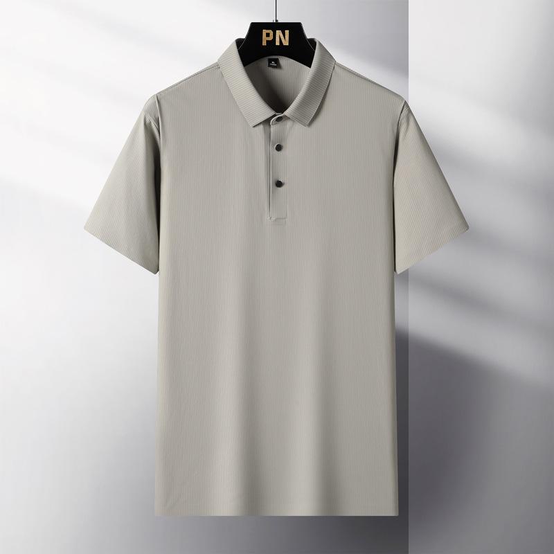 Polokošile Pánské léto Pánské tričko Pánské ledové hedvábné Bezešvé Business Běžné Krátký rukáv