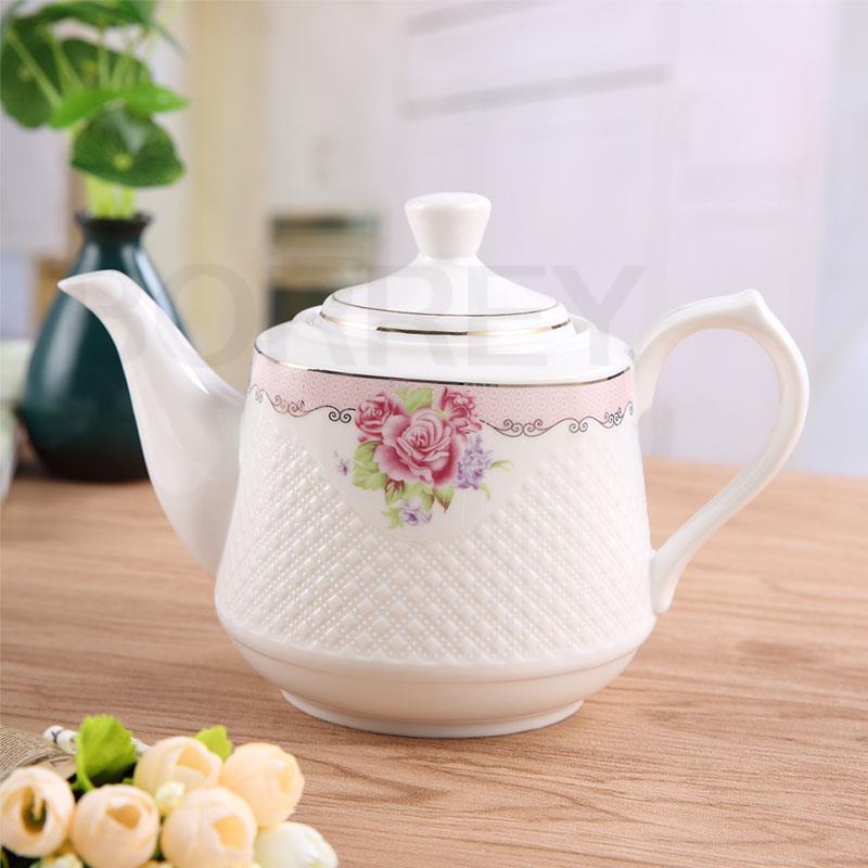 BORREYKeramické s filtrem Čajová konvice Evropského stylu Rychlovarná konvice Kávová konvice Domácí dekorace umělecké dílo Keramické nádobí Svatební dárek k narozeninám