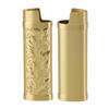 2Pcs Lighter Case Zinc Alloy Lighter Storage Container Floral Pattern for Outdoor Camping Hiking