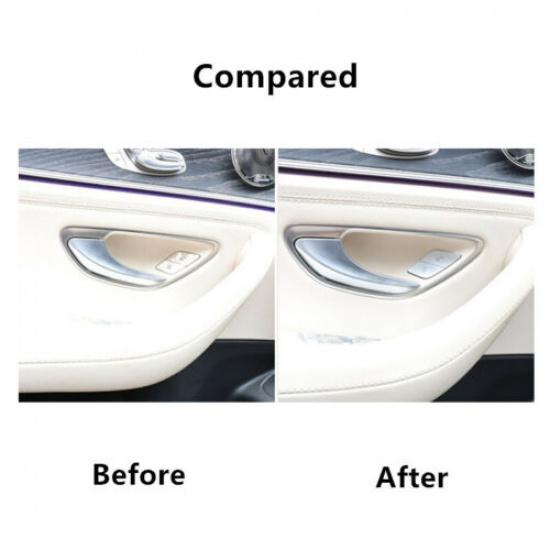 4x Silver ABS Car Inner Door Lock Switch Button Cover For Benz C E 2016- LB