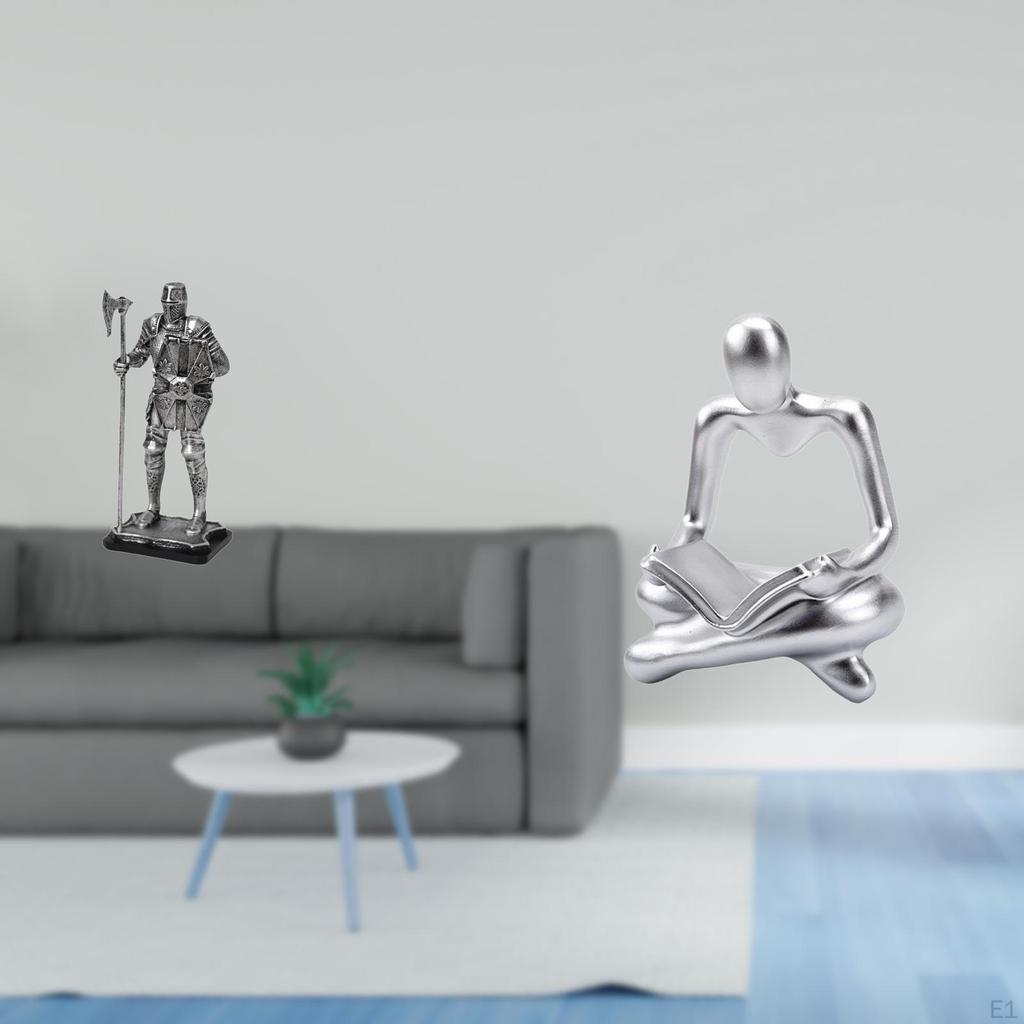 Figurine Decorative Statue Creative Abstract Thinker Sculpture Tabletop Ornament for Entryway