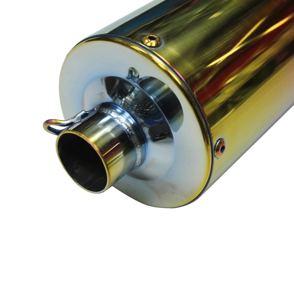 Leihuo Stainless Steel Exhaust System for Live Dio ZX 50 SR AF34 Dazzle with Finish AF35, Color, Burn-In